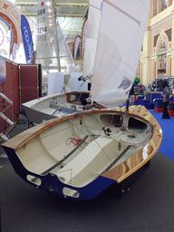 Hadron #21, built by Simon Hipkin, at the RYA Dinghy Show, March 2014