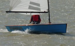 Hadron planing in 12 knot wind