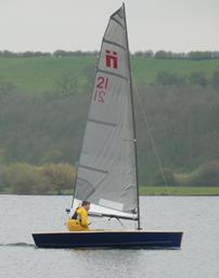 Hadron #21, sailed by her owner, Ian Ogden. Notts County SC, 4 April 2014