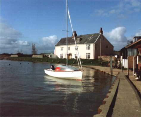 LIVELY tied up at Orford quay Suffolk