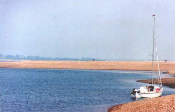 LIVELY anchored at the mouth of the River Ore, Suffolk