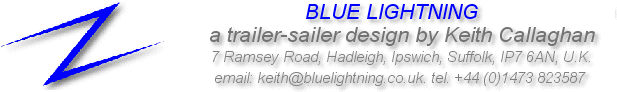 trailer-sailer BLUE LIGHTNING by Keith Callaghan